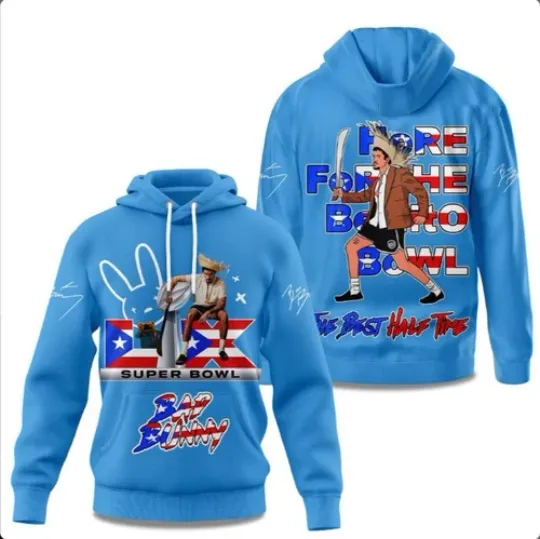 Discover Bunny Here For The Benito Bowl The Best Half Time 2025 Hoodie 3D