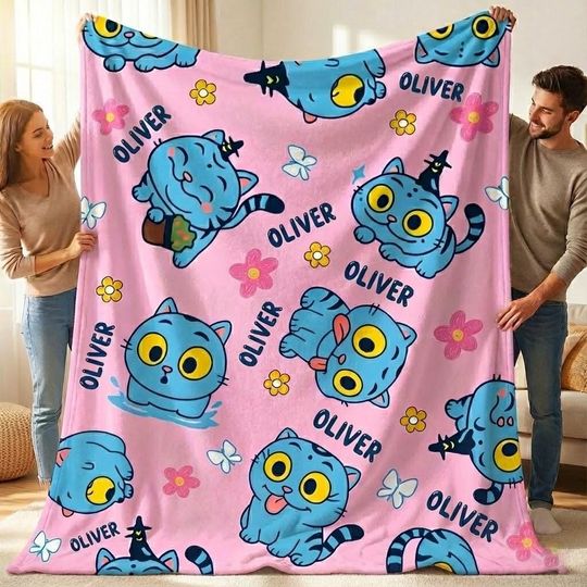 Discover Custom K-Pop Huntrix Saja Boys Blanket, Soft Cozy Fleece Throw, Anime Character Gift