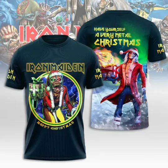 Iron Maiden 3D T-Shirt Christmas Gift Unisex