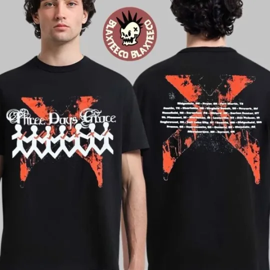 Discover Three Days Grace 2025 Tour Venue Merch One X T-Shirt