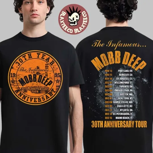 Infamous Mobb Deep 30th Anniversary Tour 2025 Double Sided T-Shirt