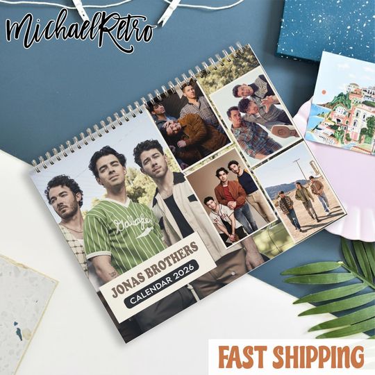Discover Jonas Brothers Inspired Calendar 2026, Boy Band Photo Calendar, Pop Music Wall Calendar, Jonas Fan Gift, Teen Room Decor