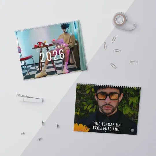 Discover Bad Bunny 2026 Wall Calendar, Rapper Monthly Planner Home Décor for Fans