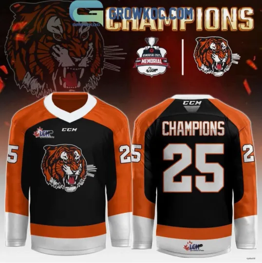 Discover Personalized Medicine Tigers 2025 Memorial Cup Champions Hockey Jersey