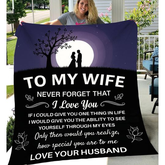 Discover To My Wife Blanket, Romantic Gift from Husband for Her