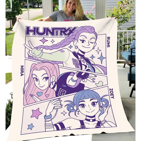 Discover K-Pop Anime Blanket, Blanket for Fans of Korean Pop & Animation