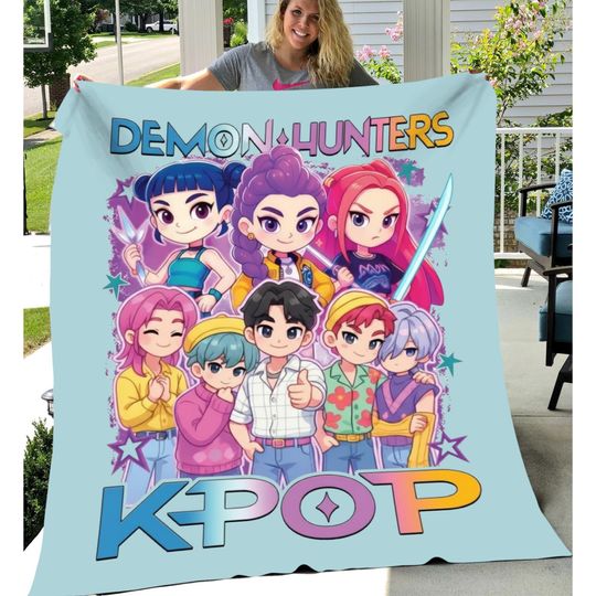 Discover K-Pop Anime Blanket, Blanket for Fans of Korean Pop & Animation