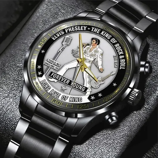 Discover Elvis Presley Black Stainless Steel Watch