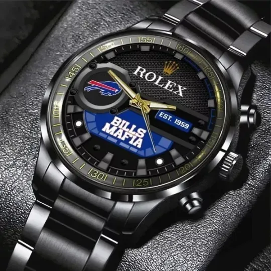 Discover Bills Black Stainless Steel Watch