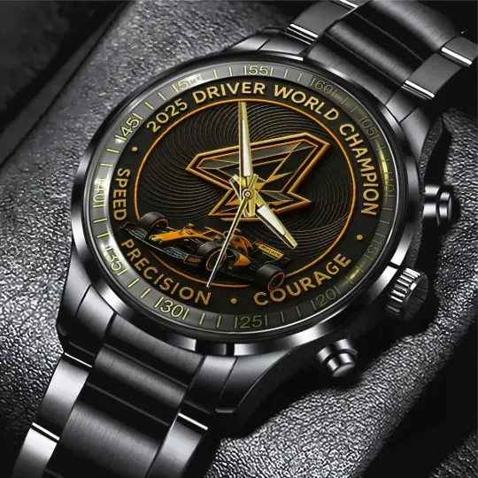 Discover Lando Norris World Champions 2025 Black Stainless Steel Watch
