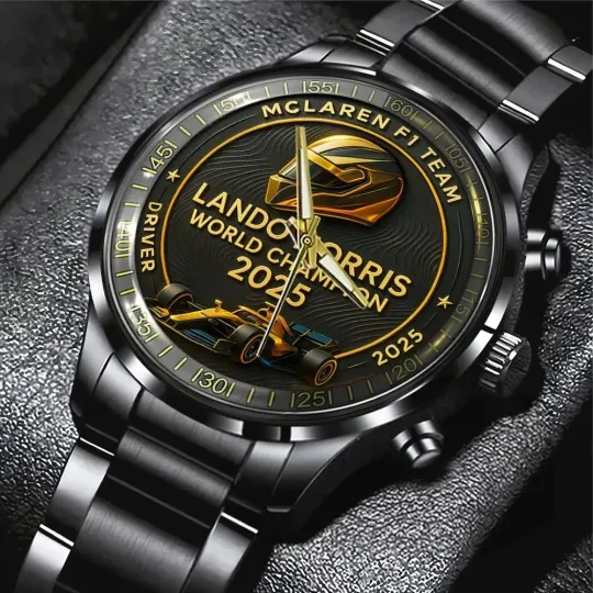Discover Lando Norris World Champions 2025 Black Stainless Steel Watch