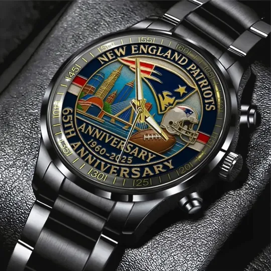 Discover Patriots Black Stainless Steel Watch
