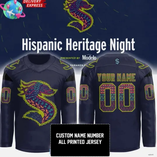 Discover Personalized Seattle Hispanic Heritage Night 2024 Hockey Jersey