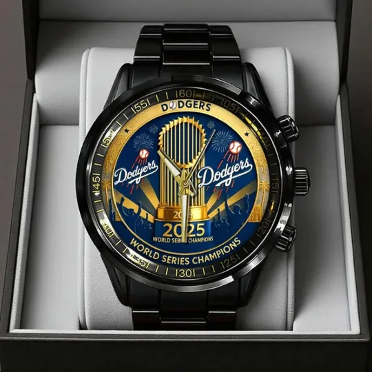 Discover La Dodger World Series 2025 Black Stainless Steel Watch