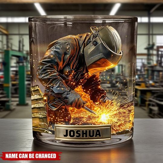 Discover Strong Welder - Personalized Whiskey Glass
