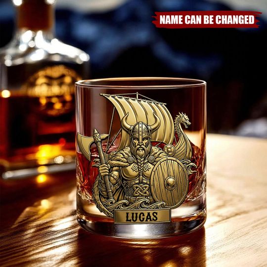Discover True Warriors Whiskey Glass Personalized Viking Gifts