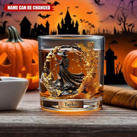Discover Beautiful Witch - Personalized Whisky Glass