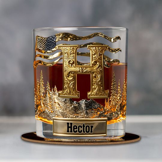 Discover Personalized Alphabet Initial Whiskey Glass