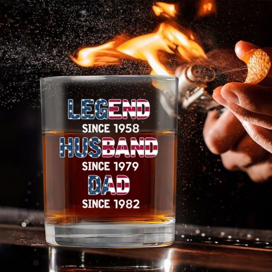 Discover From Legend To Daddy - Personalized Whiskey Glass