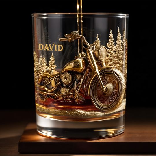 Discover Celebrate Your Love For The Open Road Personalized Custom Whiskey Glass Gift For Motorcycle Lovers