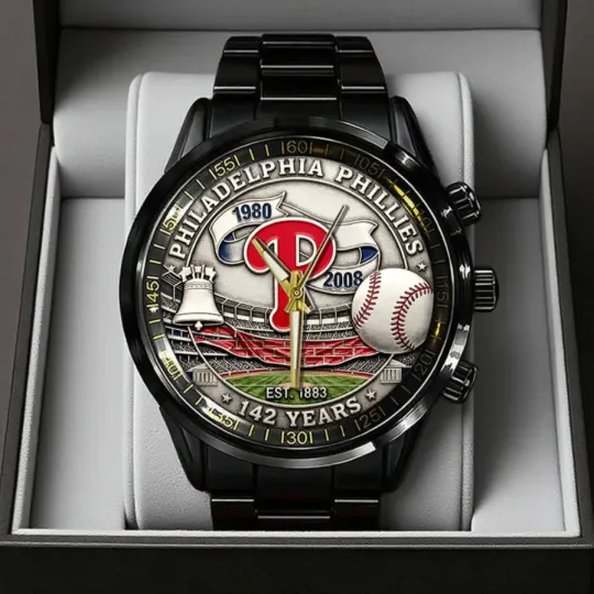 Philadelphia Phillies 142nd Anniversary Steel Band Watch