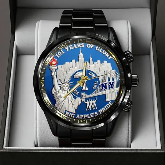 Discover New York Giant 101St Anniversary Black Stainless Steel Watch