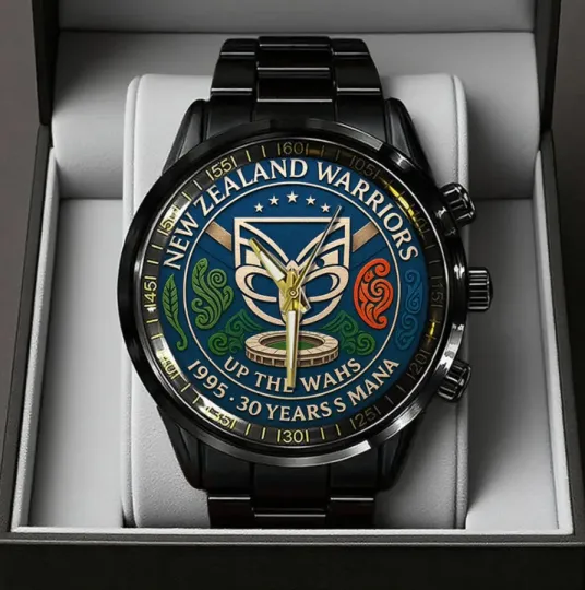 Discover New Zealand Warrior 30Th Anniversary Black Stainless Steel Watch For Fans