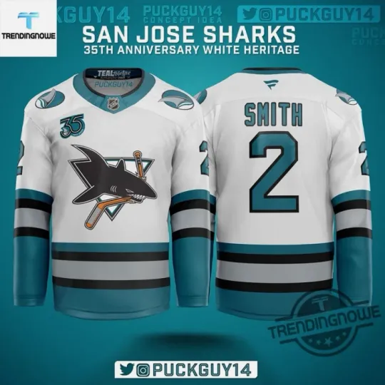 Discover Personalized Jose Shark 35th Anniversary Season Hockey Jersey Gift For Christmas