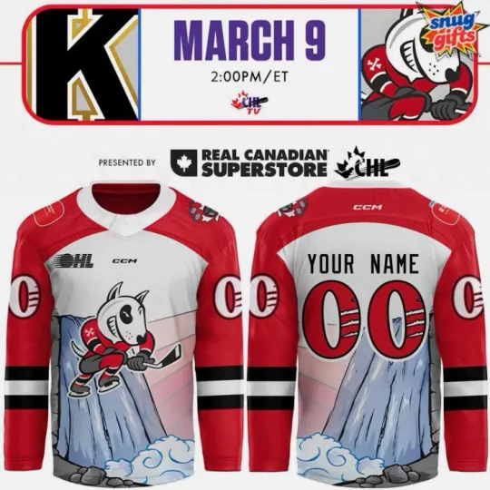 Discover Personalized IceDogs x Cliff Charge Hockey Jersey Gift For Christmas