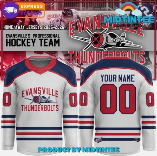 Discover Personalized Evansville Team 202526 Hockey Hockey Jersey Gift For Christmas