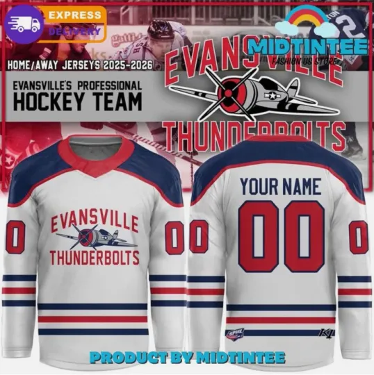 Discover Personalized Thunderbolts Team 2025 26 Hockey Jersey Gift For Christmas