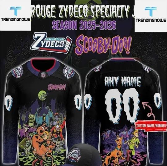 Personalized Baton Rouge Scooby Doo Night 2025 Hockey Jersey Gift For Christmas