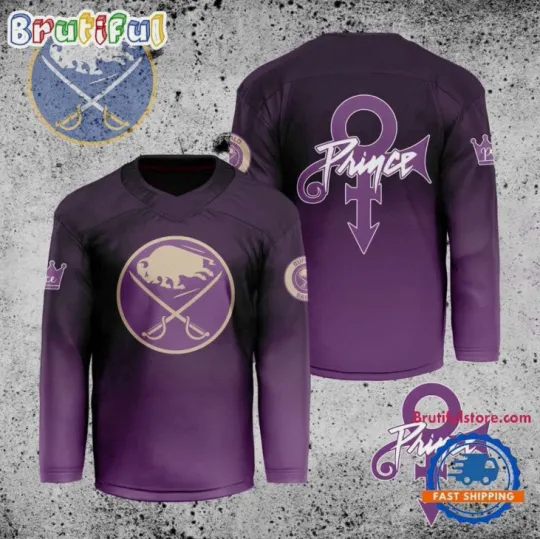 Discover Personalize Buffalo Prince Night Hockey Jersey Gift For Christmas