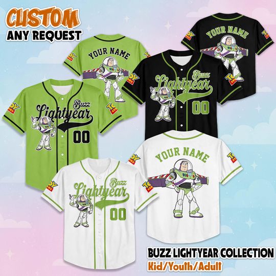 Discover Custom Buzz Lightyear Baseball Jersey, Personalized Disney Toy Story Jersey Shirt