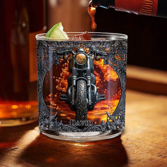Discover Biker Whiskey - Personalized Whisky Whiskey Glass