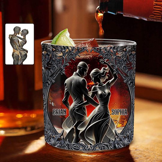 Discover You & Me - Personalized Couple Whiskey Glass