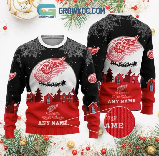 Custom Detroit Red Wings Christmas Ugly Sweater