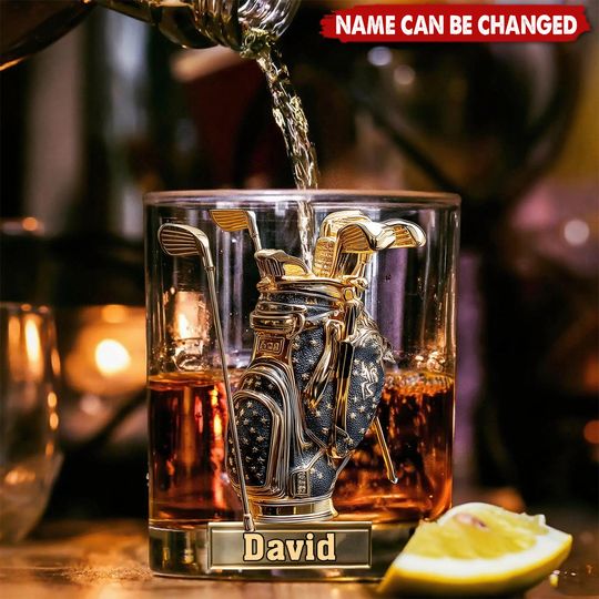 Discover Look For Balls - Personalized Golf Whiskey Glass