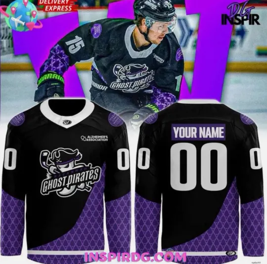 Discover Personalized Ghost Pirates Awareness 2025 Hockey Gift For Christmas