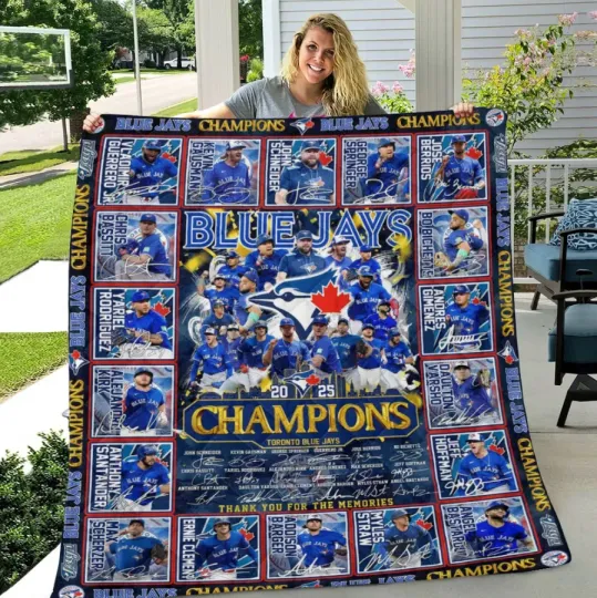 Discover Toronto Blue Jay 2025 Thank You Quilt Blanket