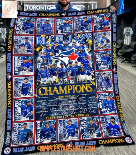 Discover Toronto Blue Jay 2025 Champions Blanket Quilt