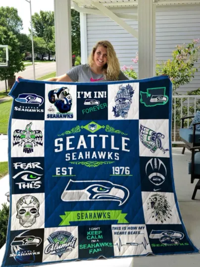 Discover Seattle Seahawk Blanket Quilt Gift For Fans