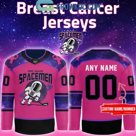 Discover Fort Wayne Spacemen Cancer Personalized Hockey Jersey Gift For Christmas