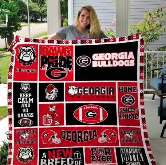 Discover Georgia Bulldog Ncaa Quilt Blanket Gift For Fans