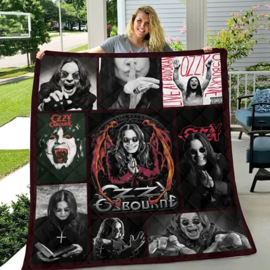 Discover Ozy Osbourne Quilt Blanket for Fans