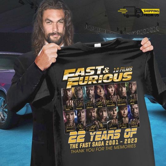 Discover Fast and Furious Anniversary T-Shirt, Fast X Movie T-Shirt, Thank You T-Shirt, Fast and Furious 2023 T-Shirt, Paul Walker