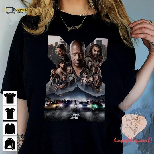 Discover Fast X Movie T-Shirt, Vin Diesel Paul Walker Race Car T-Shirt