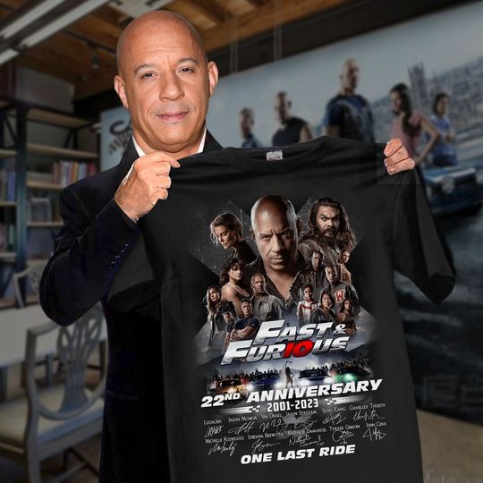Discover Fast and Furious T-Shirt Thank You Shirt Fast X Movie Shirt Dominic Toretto Shirt Anniversary Tee