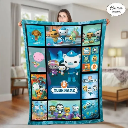 Discover Personalized Octonauts Blanket, The Octonauts Baby Blanket, Custom Name Gift