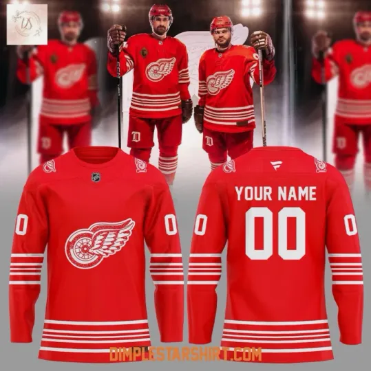 Discover Custom Detroit Red Winggg New Celebration 100 Years Of Hockeytown Hockey Jersey